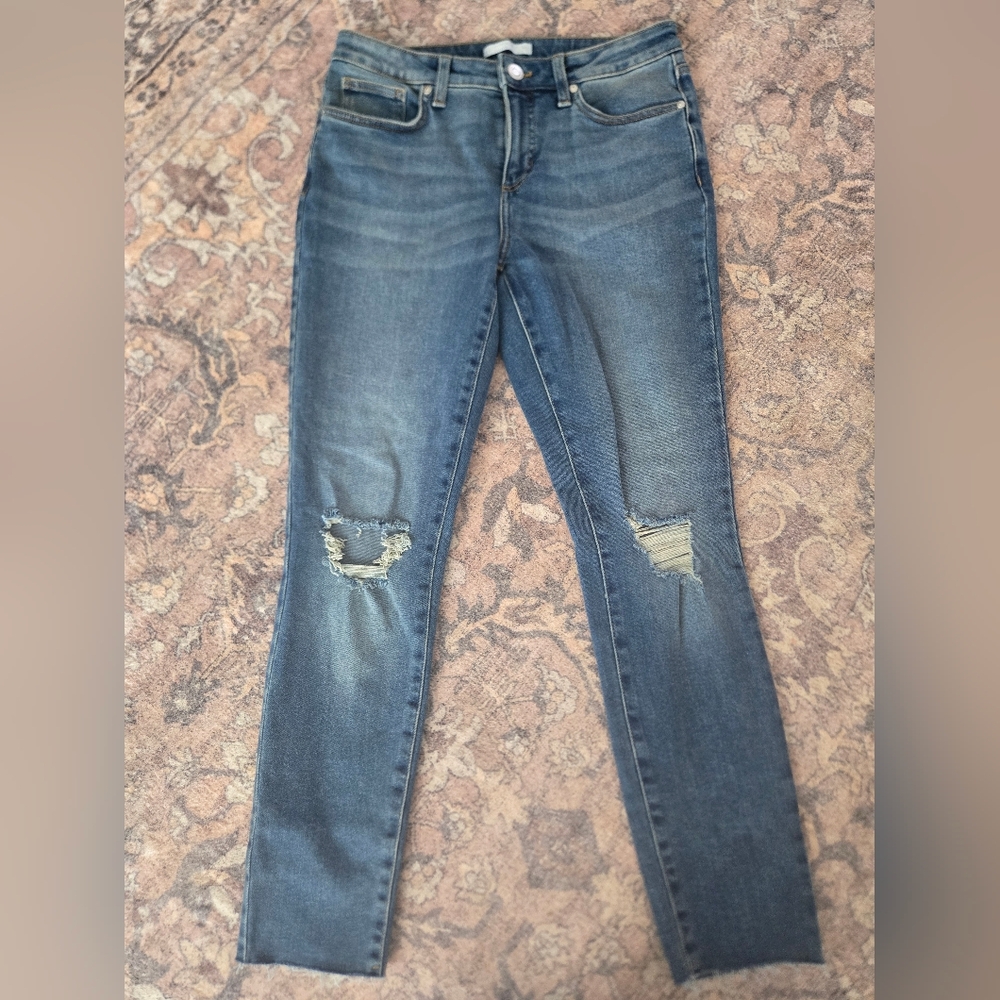 LC Lauren Conrad Distressed Skinny Jeans Size 10